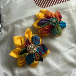 Madras Flower Brooches (each)​​